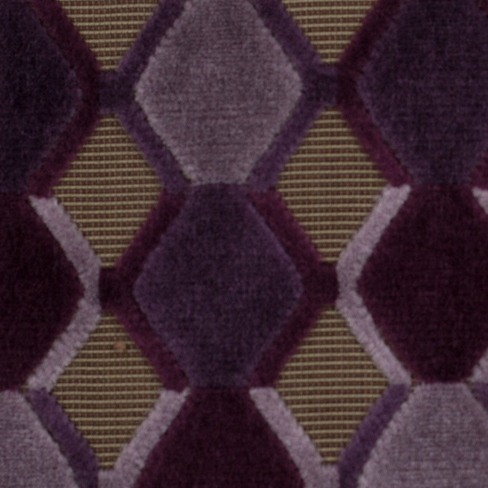 Purple Geometric Velvet