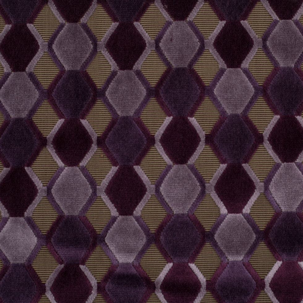 Purple Geometric Velvet