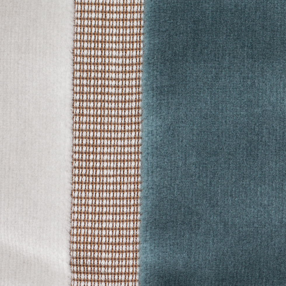 Blue/Gray Striped Velvet