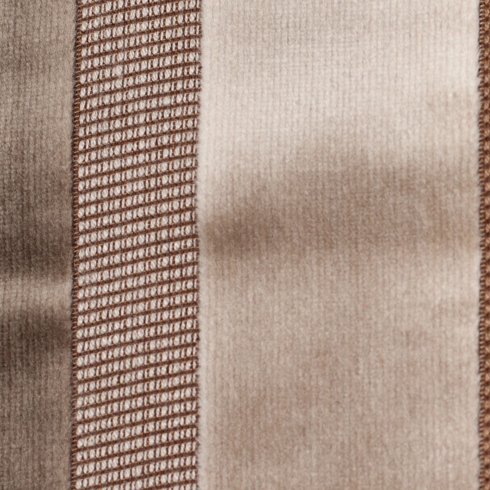Brown/Gray Striped Velvet