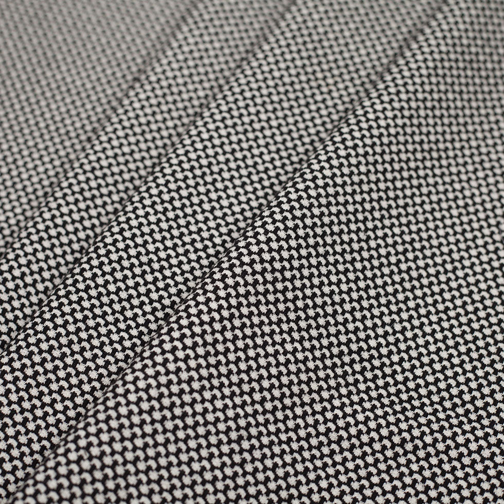 Black/Off-White Misc. Cotton Jersey Blend