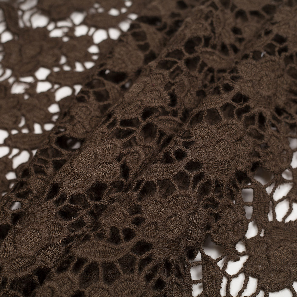 Cypress Green Novelty Polyester Guipure Lace