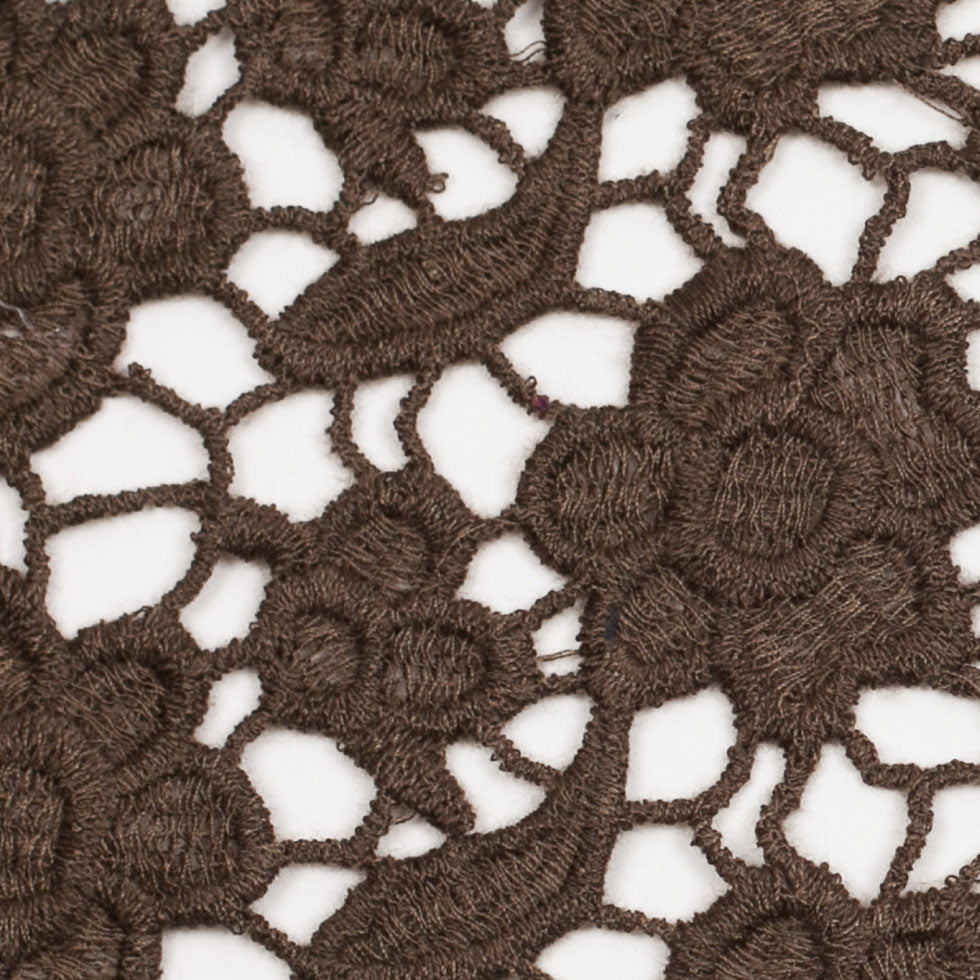 Cypress Green Novelty Polyester Guipure Lace