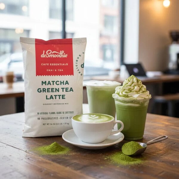 Dr. Smoothie Cafe Essentials Matcha Green Tea Latte Beverage Mix 3.5 lb.
