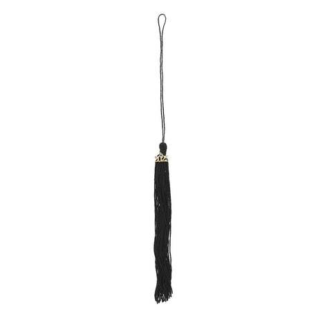 8" Black 2025 Polyester Graduate Mortarboard Tassels - 12 Pc.