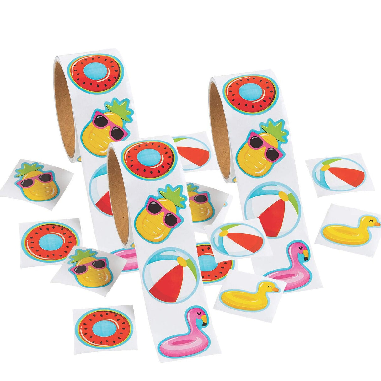 Pool Party Sticker Roll 100 Pieces