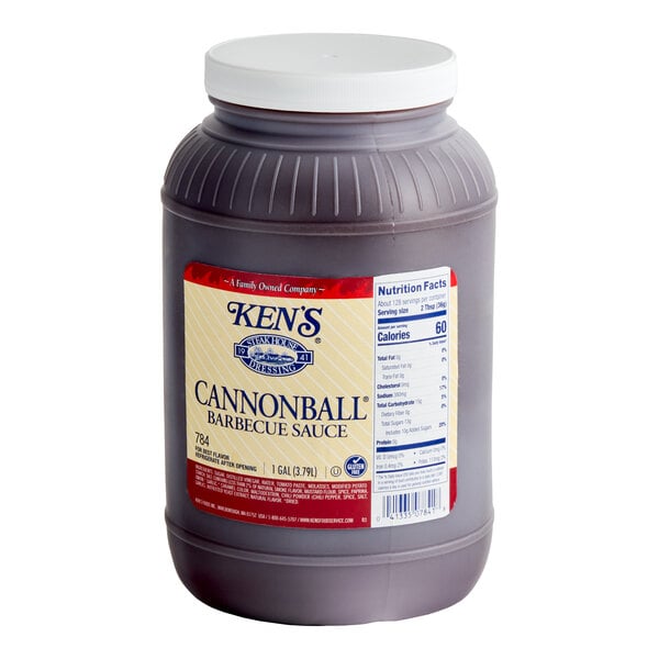 Ken's Foods Cannonball BBQ Sauce 1 Gallon