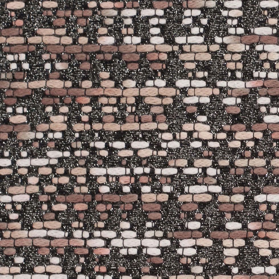 Metallic Black/Brown/White Abstract Novelty Woven