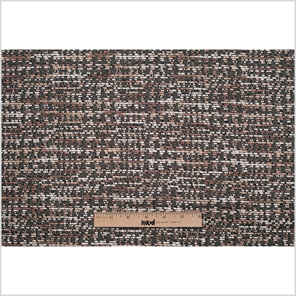 Metallic Black/Brown/White Abstract Novelty Woven