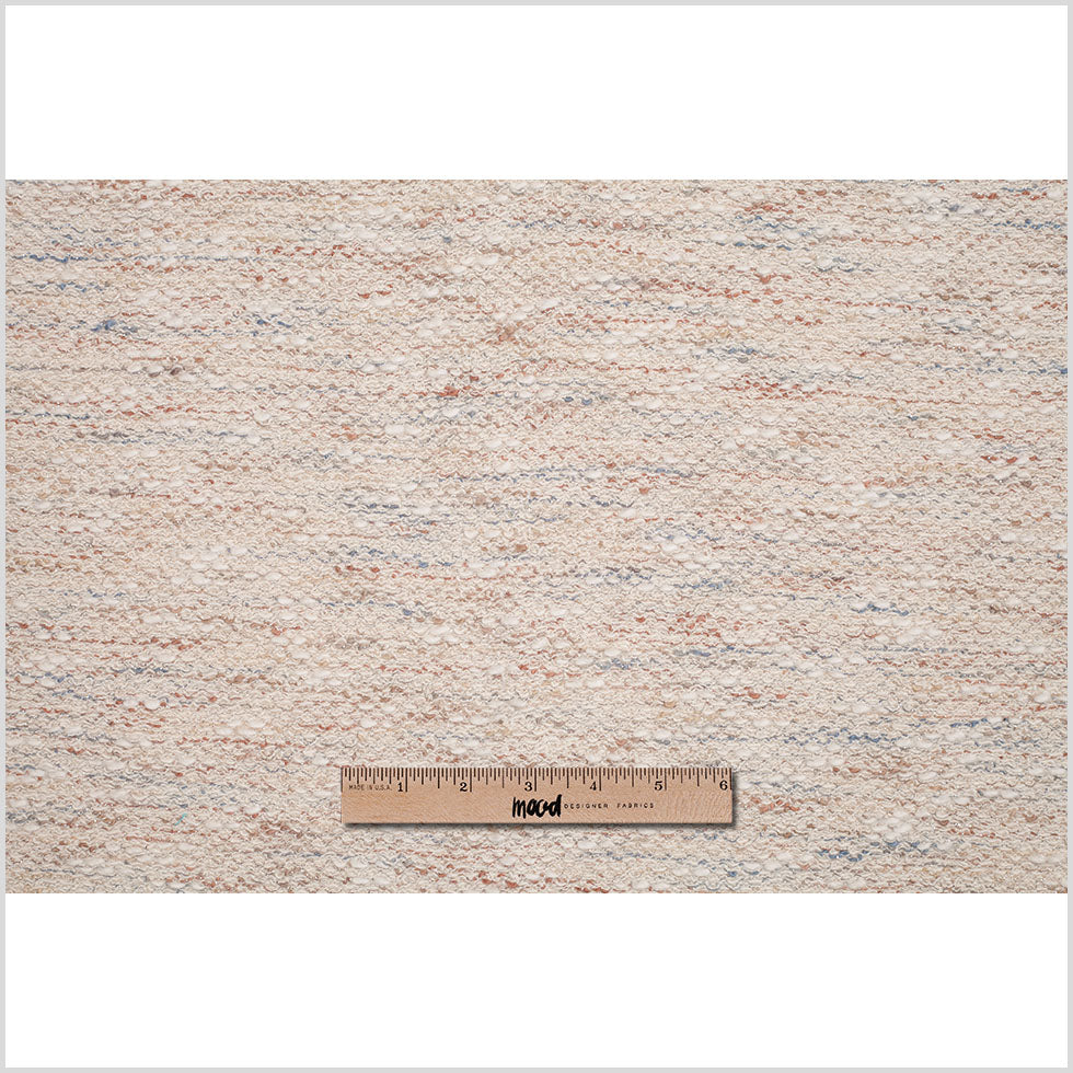 Metallic Silver/Off-White Acetate Novelty Knit