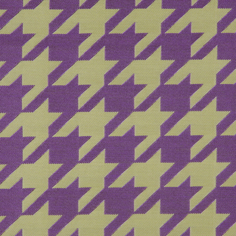 Purple Houndstooth Polyester Brocade