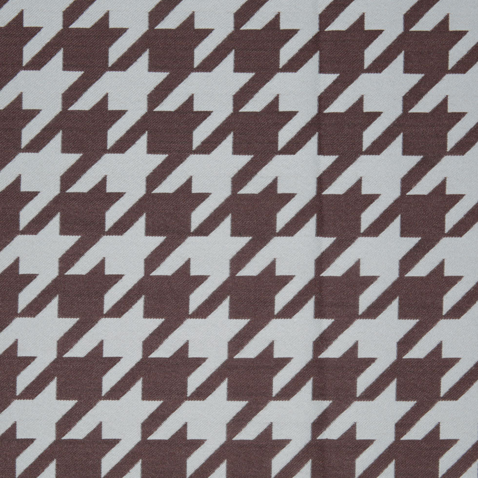 Mint Houndstooth Polyester Brocade