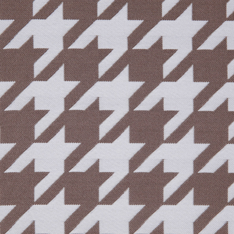 Light Brown Houndstooth Polyester Brocade