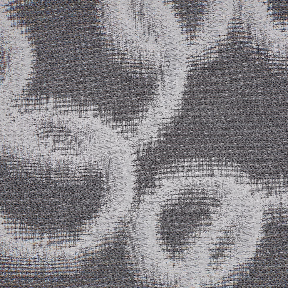 Silver Geometric Ikat Bubbles Polyester Woven