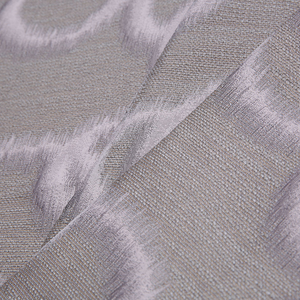 Taupe Geometric Ikat Bubbles Polyester Woven