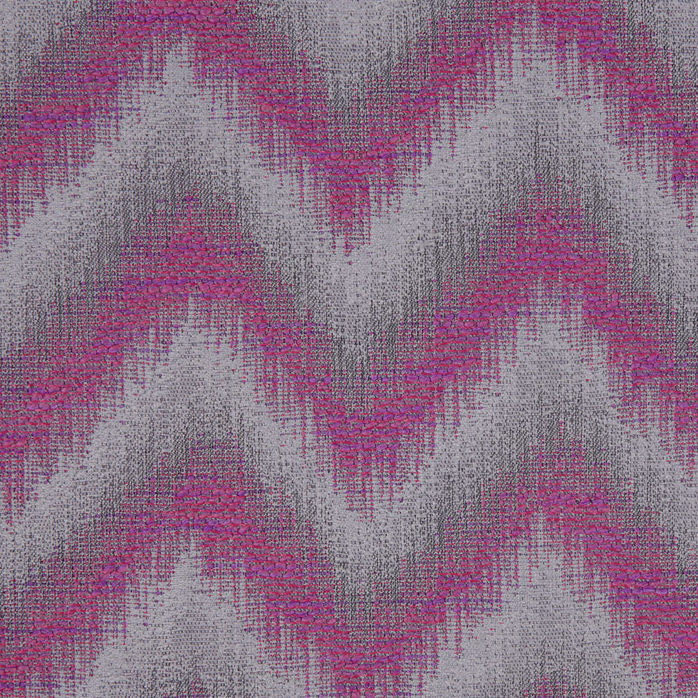 Fuchsia Zig-Zag Geometric Polyester Woven