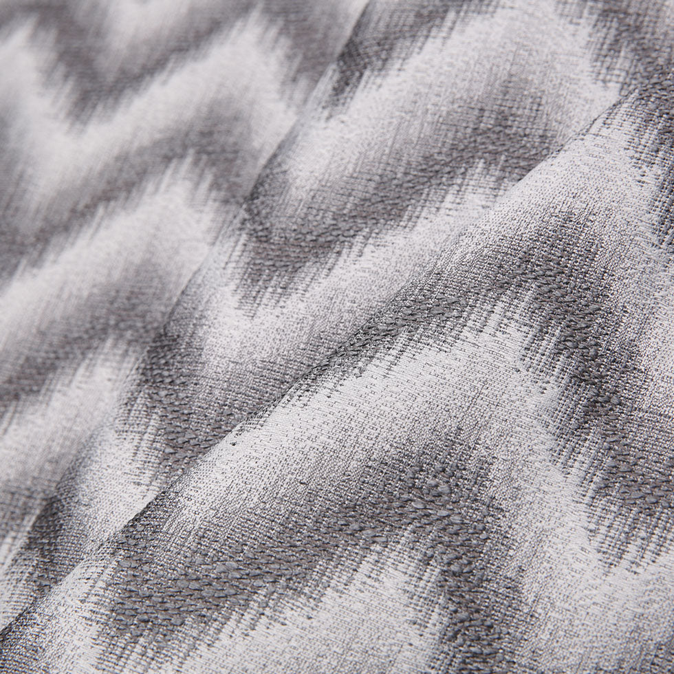 Silver Zig-Zag Geometric Polyester Woven