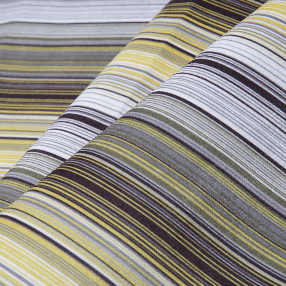 Yellow Striped Upholstery Velvet