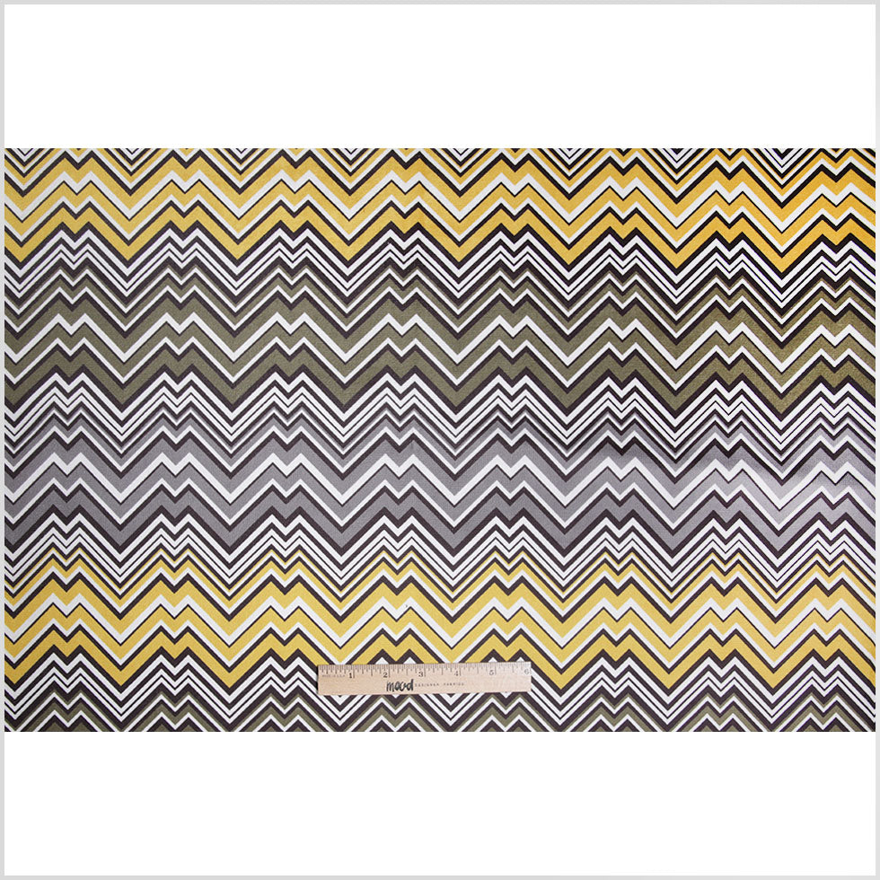 Yellow Geometric Upholstery Velvet
