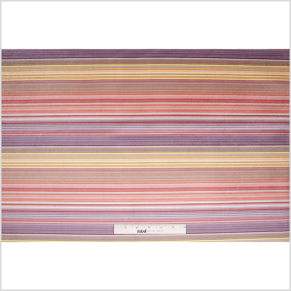 Brown Striped Upholstery Velvet