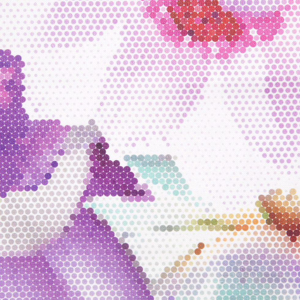 Spring Pixelated Floral Upholstery Velvet