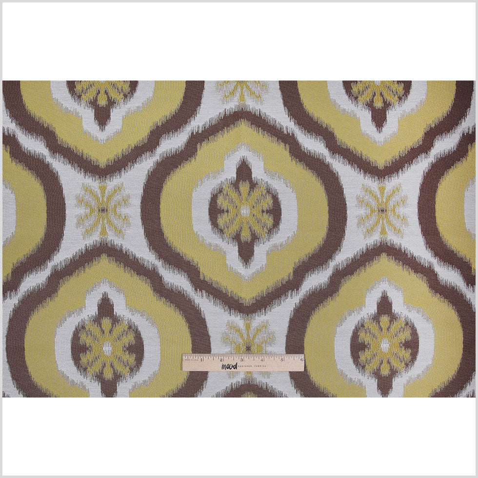 Gold Ikat Damask Polyester Woven