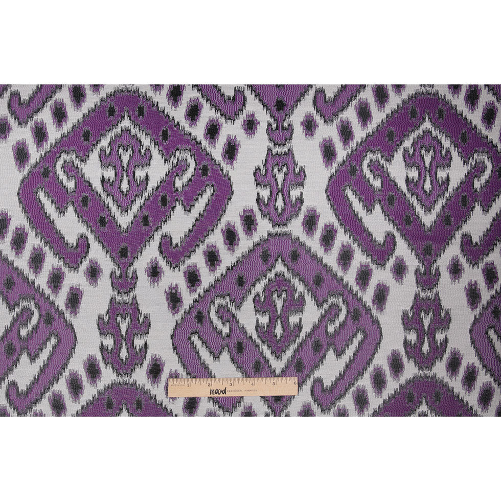 Purple Damask Polyester Woven