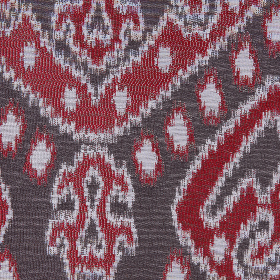Red Damask Polyester Woven