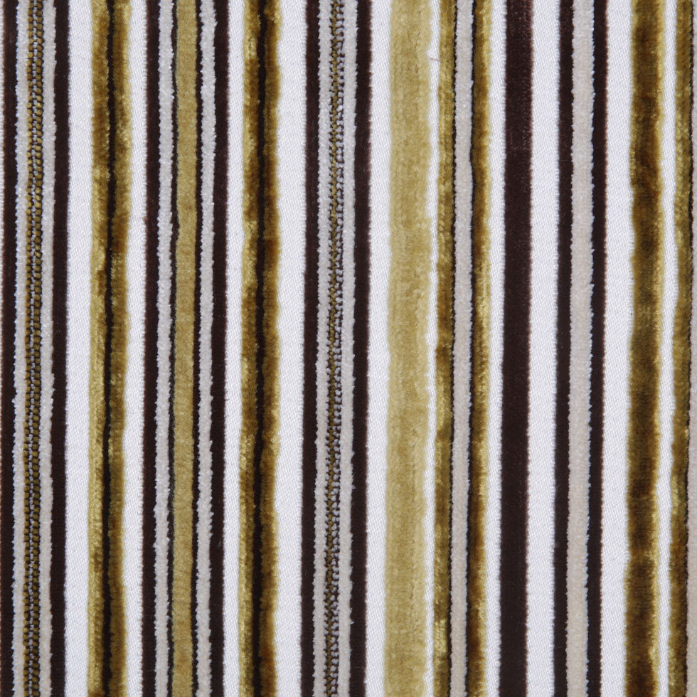 Gold Laser-Cut Striped Polyester Velvet