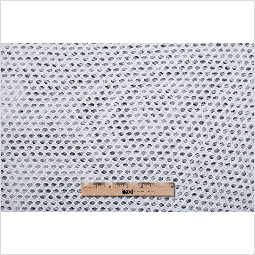 White Double Knit Honeycomb Mesh