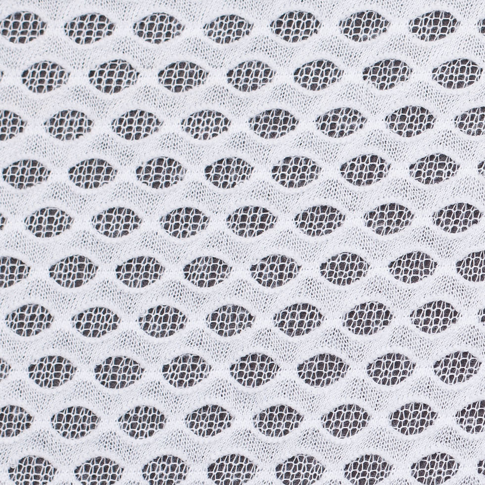 White Double Knit Honeycomb Mesh