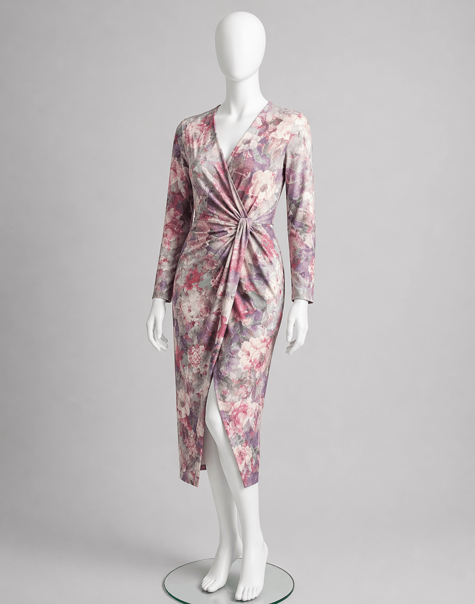 Printed Tricot Matte Spandex Floral Swimwear