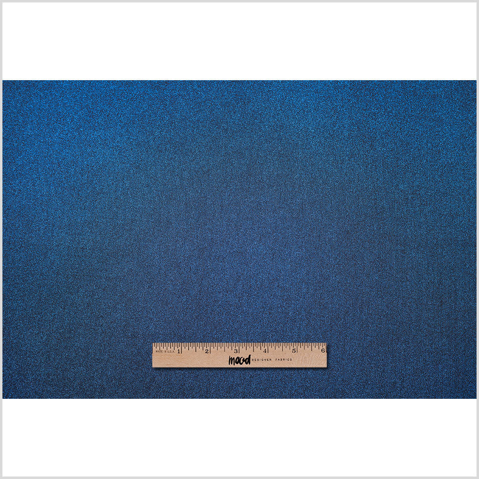 Metallic Royal Blue Glittery DTY Polyester Jersey