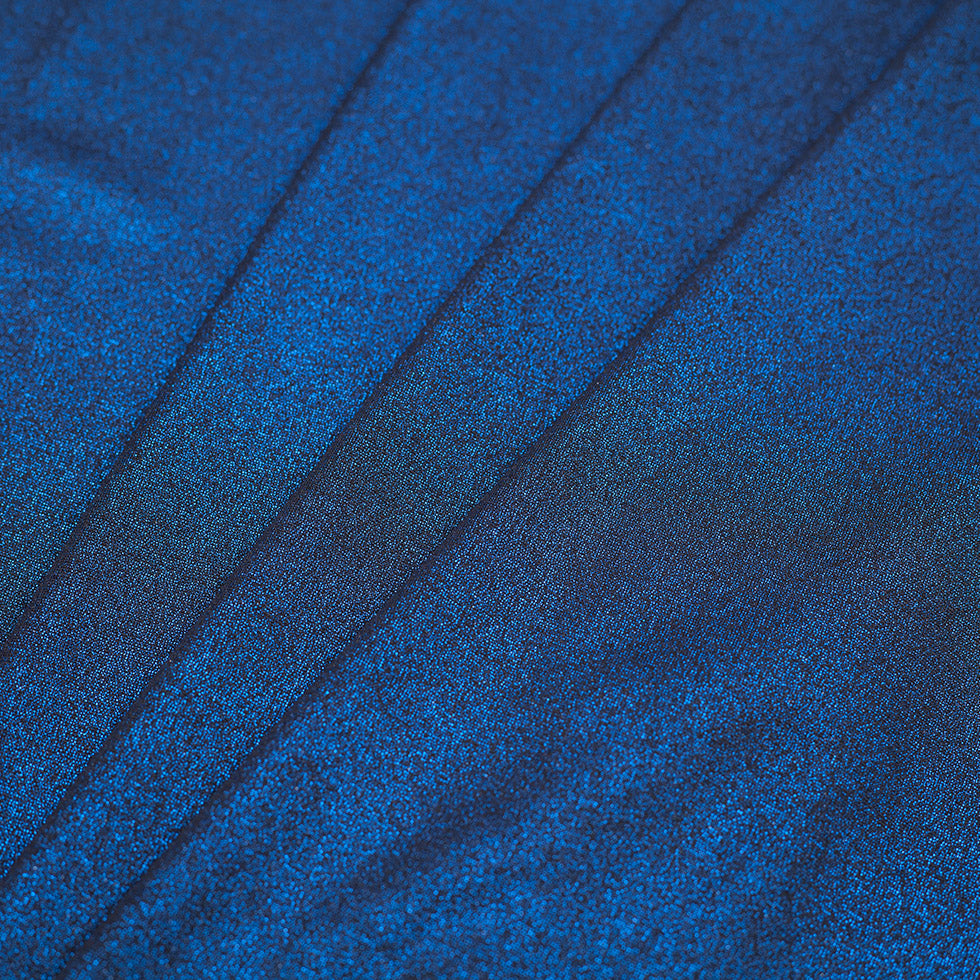 Metallic Royal Blue Glittery DTY Polyester Jersey
