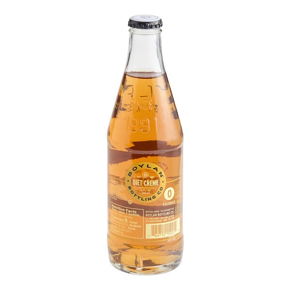 Boylan Bottling Co. Diet Creme Soda 12 fl. oz. - 24/Case