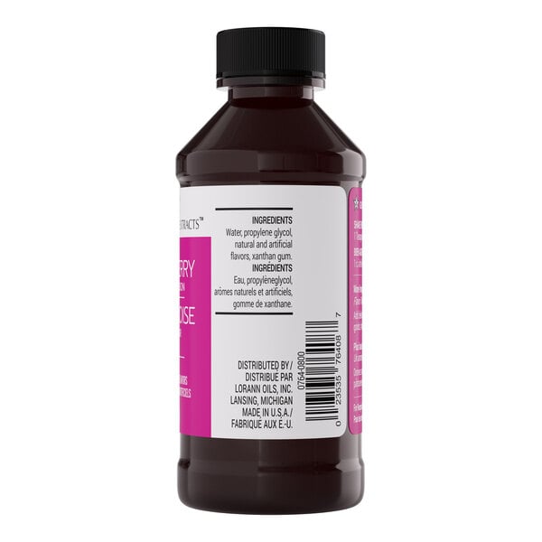 LorAnn Oils 4 fl. oz. Raspberry Bakery Emulsion - 6/Case