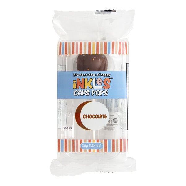 iNKLeS Individually Wrapped Chocolate Cake Pop 1.34 oz. - 20/Case