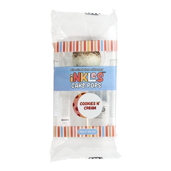 iNKLeS Individually Wrapped Cookies and Cream Cake Pop 1.34 oz. - 20/Case