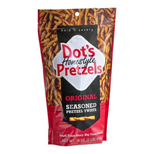 DOT'S HOMESTYLE PRETZELS Original Seasoned Pretzel Twists 16 oz. - 10/Case
