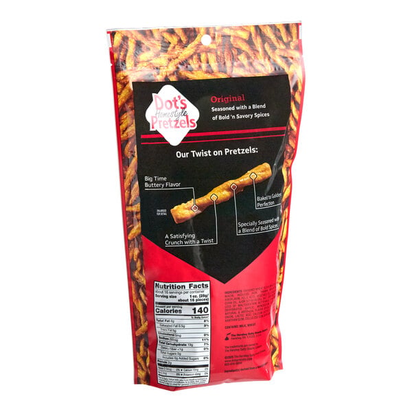 DOT'S HOMESTYLE PRETZELS Original Seasoned Pretzel Twists 16 oz. - 10/Case