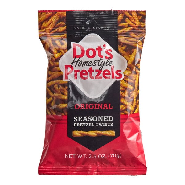 DOT'S HOMESTYLE PRETZELS Original Seasoned Pretzel Twists 2.5 oz. - 12/Case