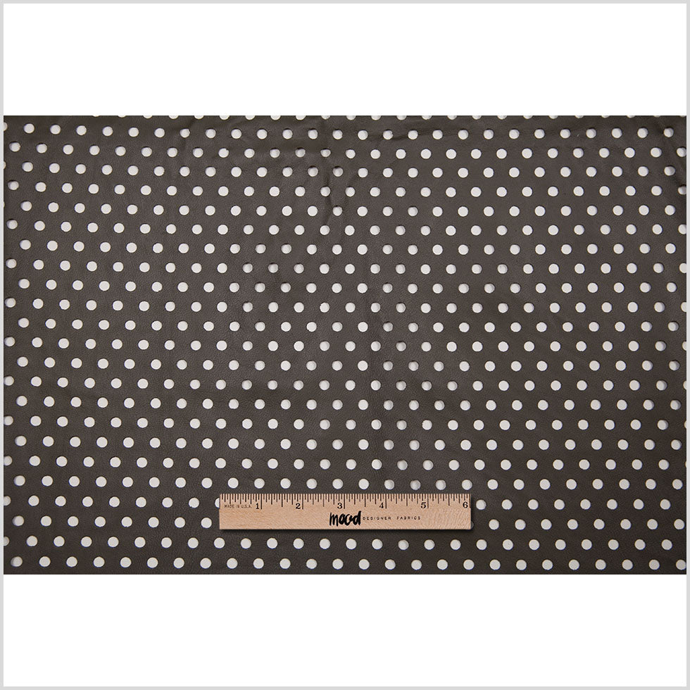 Small Army Green Perforated Lamb Leather