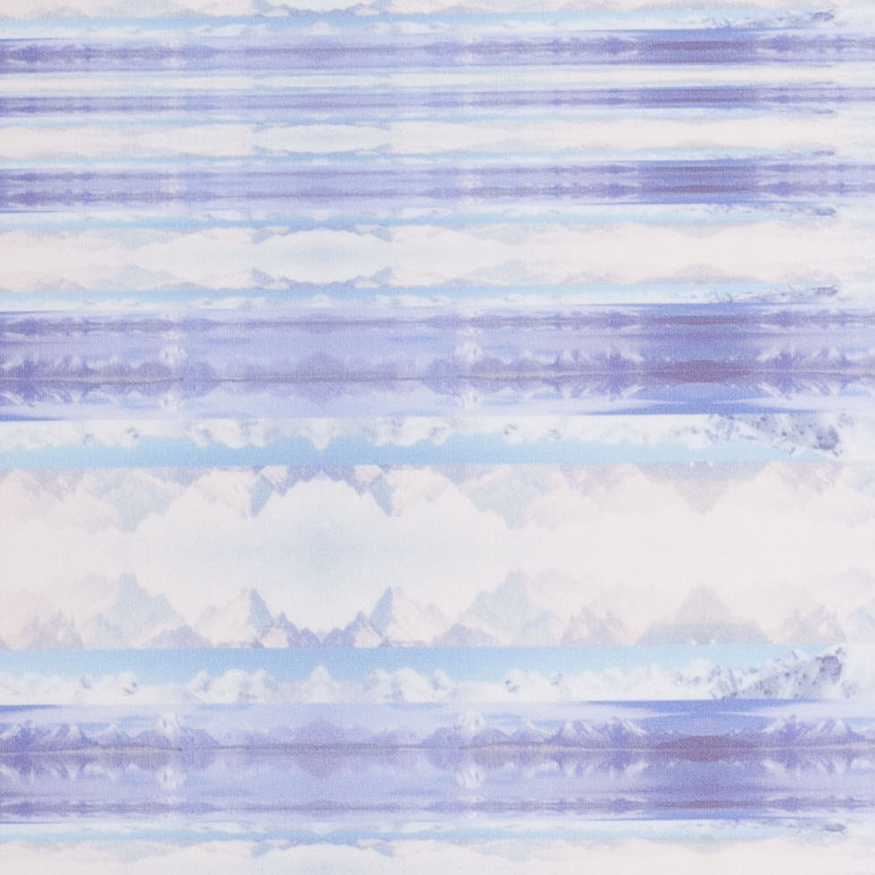 Purple/Blue Organic Stripes Digitally Printed Stretch Neoprene/Scuba Knit