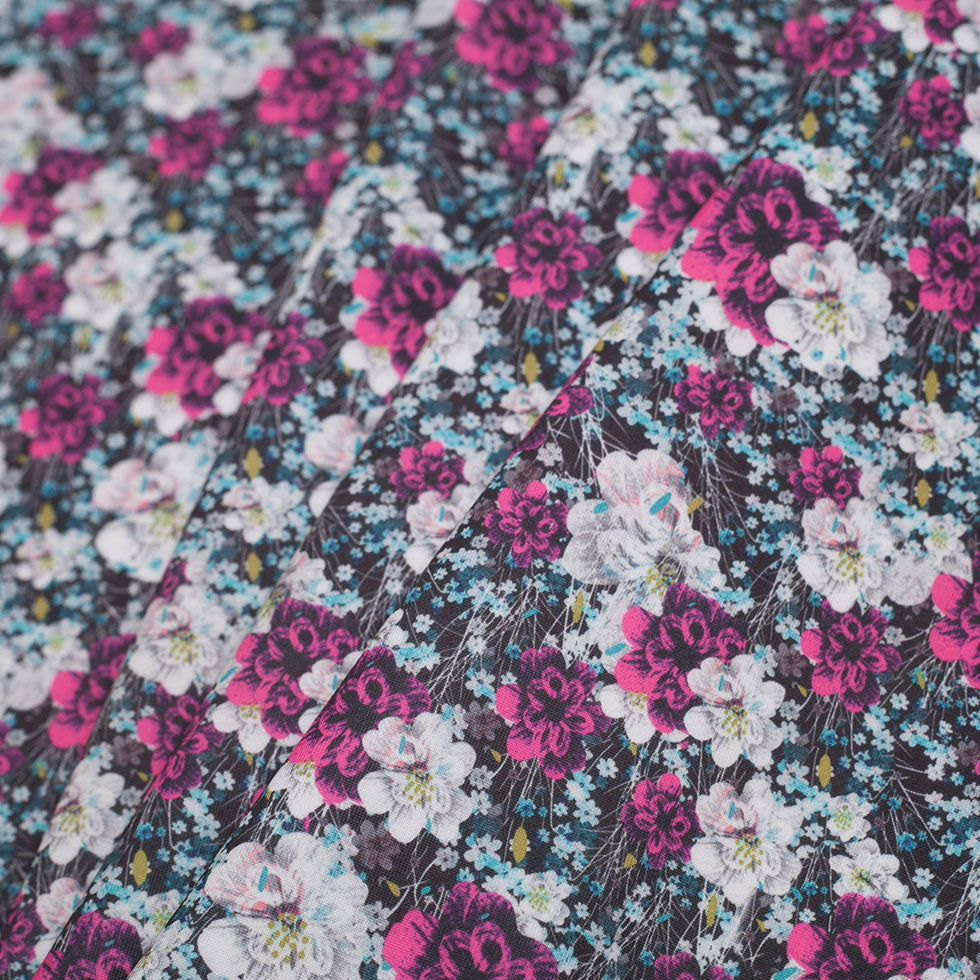Field of Flowers Digitally Printed Stretch Neoprene/Scuba Knit