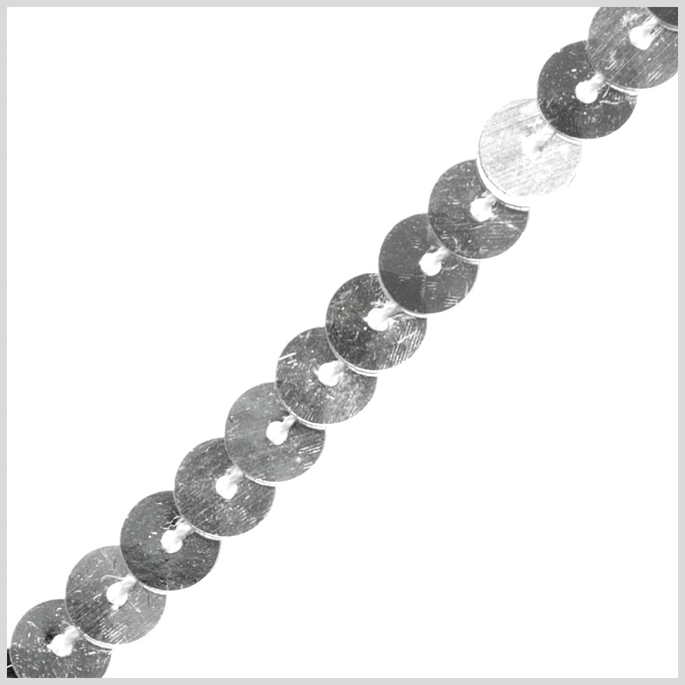 0.25" Single Row Silver Sequined String