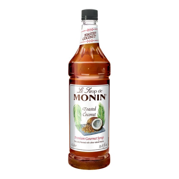Monin Premium Toasted Coconut Flavoring Syrup 1 Liter - 4/Case