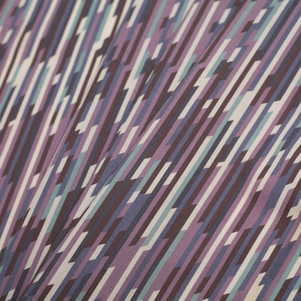 Liberty Of London Mike Purple/Blue Stretch Cotton Poplin