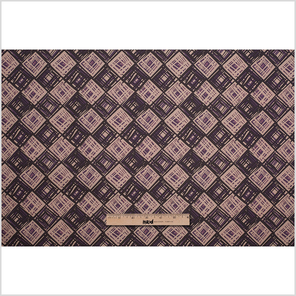 Liberty of London Rhian Beige/Purple Cotton Poplin