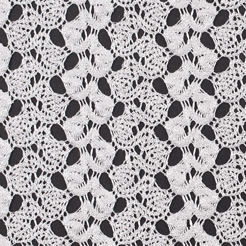 Metallic Silver Crocheted Lace