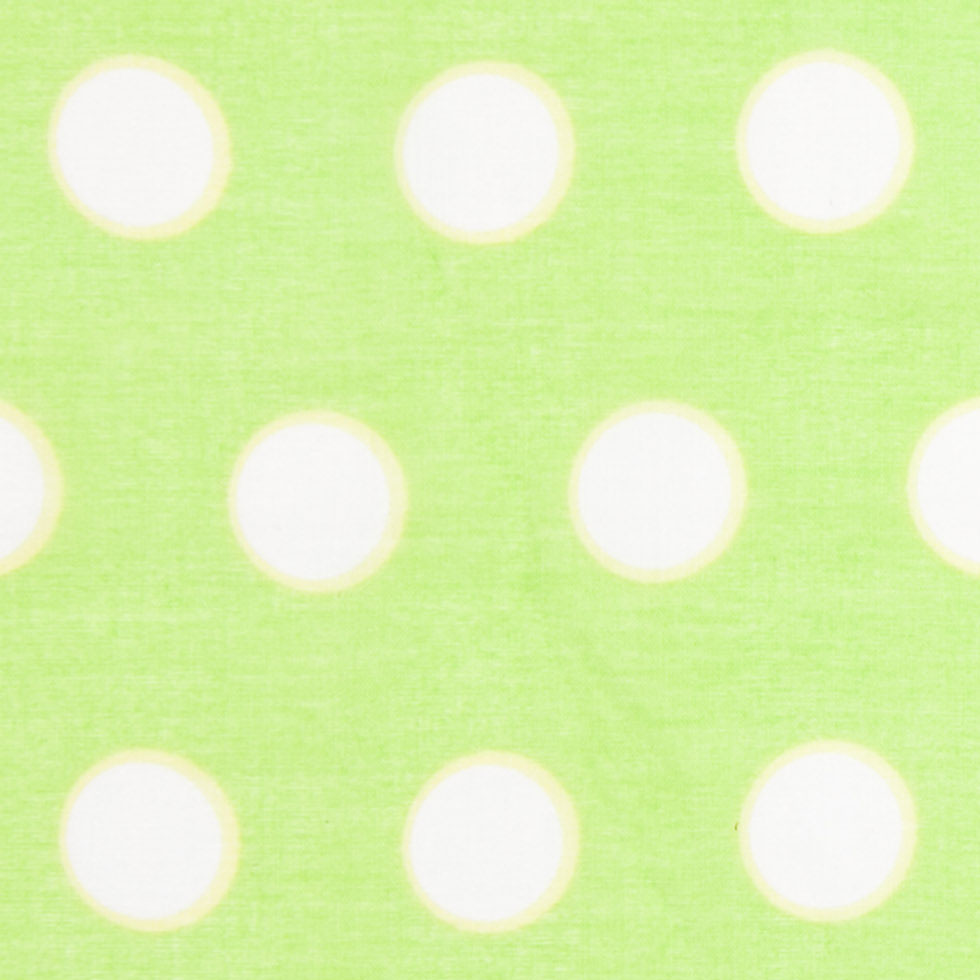 Cotton Voile - Lime Green Polka Dots